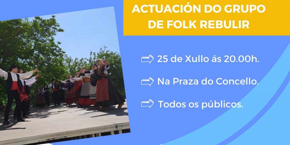 Actuación del grupo de folk REBULIR #verannopereiro